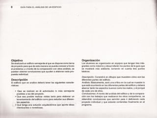 Guia para el analisis de un edificio