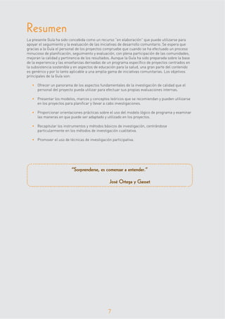 Guia para el seguimiento y evaluación de proyectos comunitarios | PDF