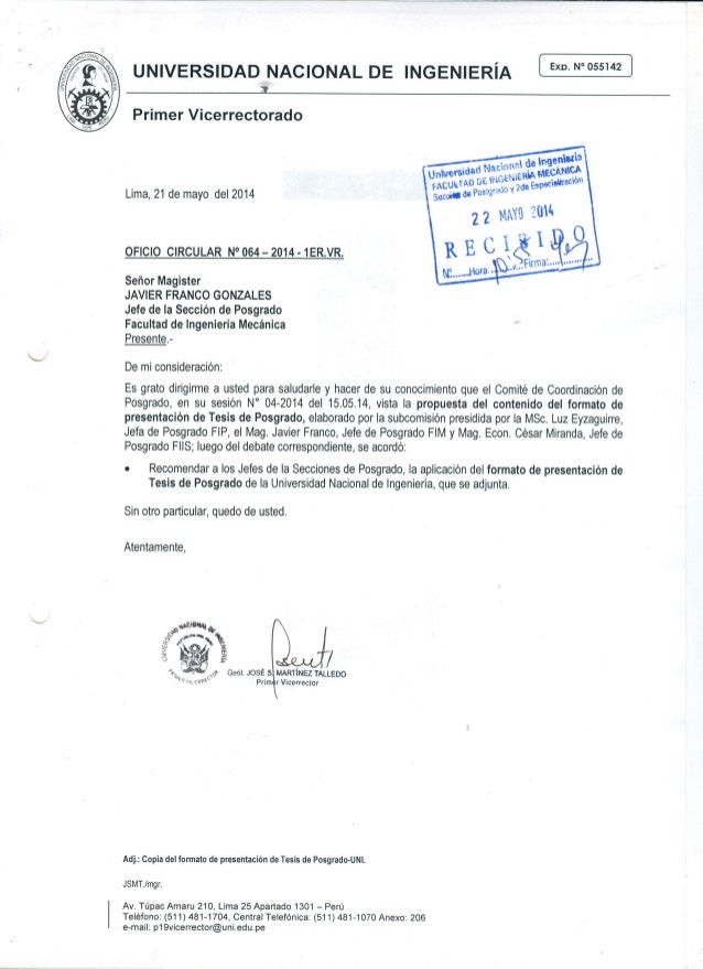 Guia para la presentacion de la tesis de maestria