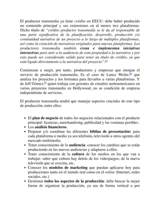 Guía para la producción y distribución de contenidos transmedia para múltiples plataformas -  Fernando Acuña y Alejandro C...
