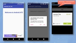 Anúncios, Licenciamento
e Pagamentos
 