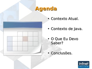 Agenda Contexto Atual. Contexto de Java. O Que Eu Devo Saber? Conclusões. 