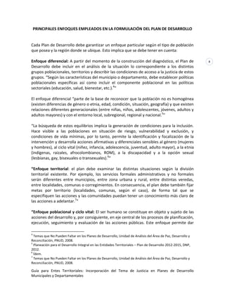 Guia para Entes Territoriales - Planes de Desarrollo | PDF