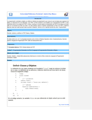 Guía PHP Orientado a Objeto con MVC | PDF