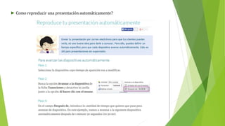 ► Como reproducir una presentación automáticamente?
 
