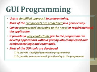 Gui application development guidelines | PPSX | Operating Systems ...