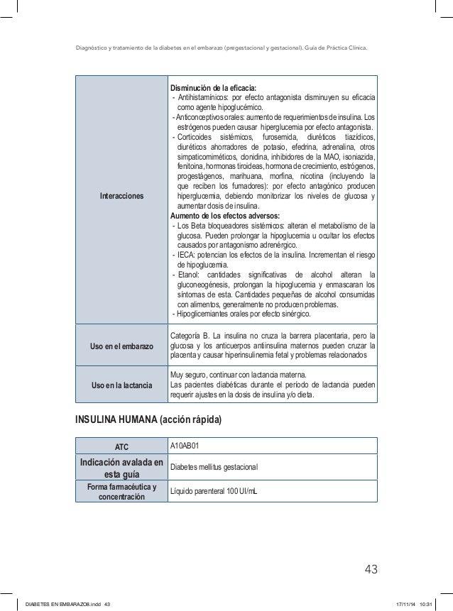 ... tratamiento de la diabetes en el embarazo pregestacional