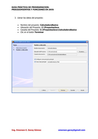 Guia practica funciones en java con NetBeans | PDF