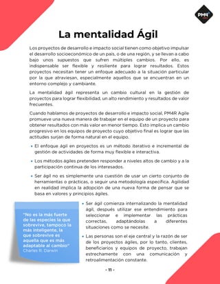 La mentalidad Ágil
•
•
•
•
•
 