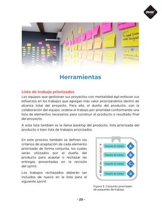 Herramientas
Lista de trabajo priorizados
 