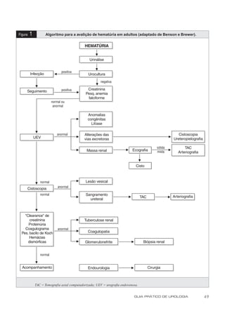 Figura   1          Algoritmo para a avalição de hematúria em adultos (adaptado de Benson e Brewer).




             TAC = Tomografia axial computadorizada; UEV = urografia endovenosa.


                                                                             GUIA PRÁTICO DE UROLOGIA   49
 
