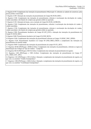 SPED - EFD-Contribuições - Novo Guia Prático 1.14