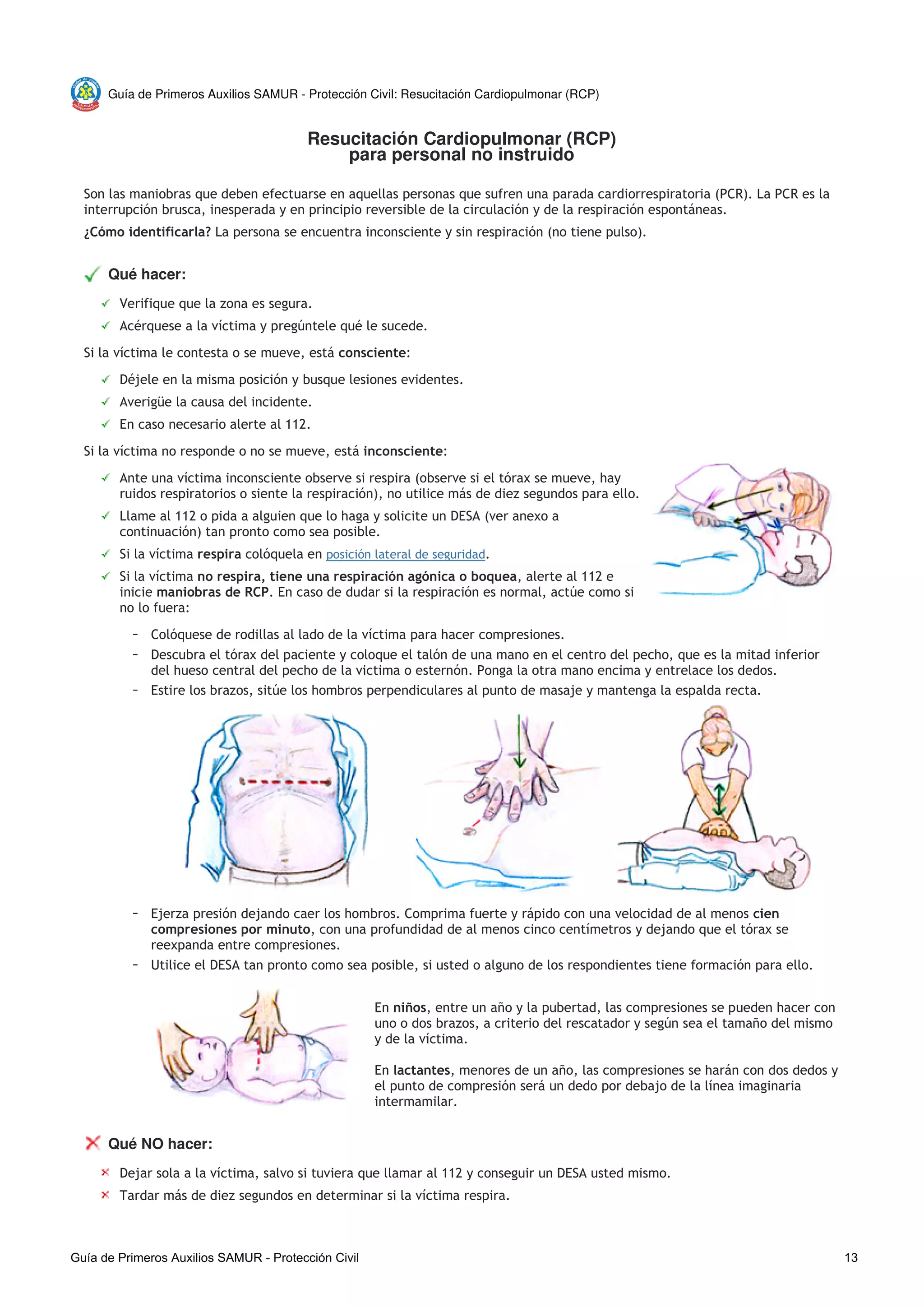 Guia primeros auxilios_samur | PDF