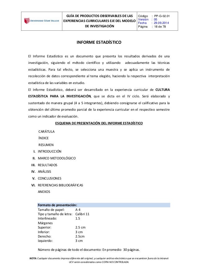 formato de informe academico