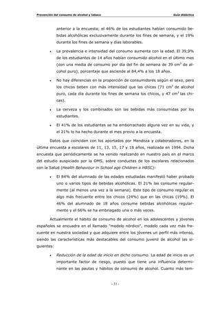 3UHYHQFLyQ GHO FRQVXPR GH DOFRKRO  WDEDFR *XtD GLGiFWLFD
  
œ /RV UHIHUHQWHV D OD LQVWLWXFLyQ HQ OD TXH VH WUDEDMD HQ QXHVWUR
FDVR HO FHQWUR HVFRODU 