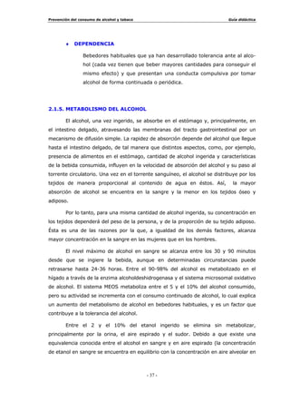 3UHYHQFLyQ GHO FRQVXPR GH DOFRKRO  WDEDFR *XtD GLGiFWLFD
  
XDQGR SODQLILFDPRV UHDOL]DPRV XQD SUHYLVLyQ FRPSOHWD GH QXHVWUR
SODQ GH DFFLyQ RQ QXHVWUDV SURJUDPDFLRQHV SRGHPRV SUHYHU FRQ
DQWHODFLyQ WRGR DTXHOOR TXH SUHWHQGHPRV FRQVHJXLU  FyPR FRQVHJXLUOR
RPR D KHPRV PHQFLRQDGR OD SUHYHQFLyQ GHO FRQVXPR GH WDEDFR 
DOFRKRO GHEH VHU FRQVLGHUDGD XQ FRQWHQLGR PiV GHO WHPD WUDQVYHUVDO
(GXFDFLyQ SDUD OD 6DOXG  $Vt HO GLVHxR GH QXHVWUDV DFFLRQHV SUHYHQWLYDV
GHEHUi WHQHU YDULRV PDUFRV GH UHIHUHQFLD
 XUULFXOXP 2ILFLDO UHVSRQVDELOLGDG GH OD $GPLQLVWUDFLyQ (GXFDWLYD 
HQ HO TXH VH GHILQHQ ORV REMHWLYRV FRQWHQLGRV  FULWHULRV GH
HYDOXDFLyQ SDUD FDGD XQD GH ODV iUHDV
 3URHFWR (GXFDWLYR GH HQWUR 3( 