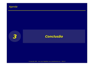Agenda




  3                                        Conclusão




         @ Copyright 2009 – Ivan Luizio Magalhães (ivan_luizio@hotmail.com) – Slide 30
 