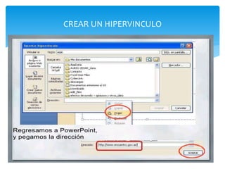 CREAR UN HIPERVINCULO
 