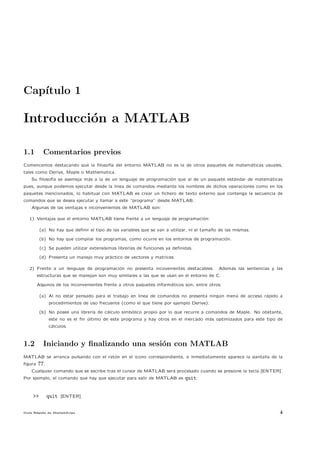 Guia rapida de matlab (comandos basicos, graficacion y programacion) | PDF