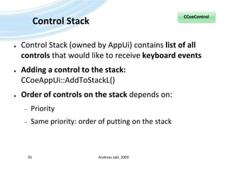 Symbian OS - GUI Architectures | PPTX
