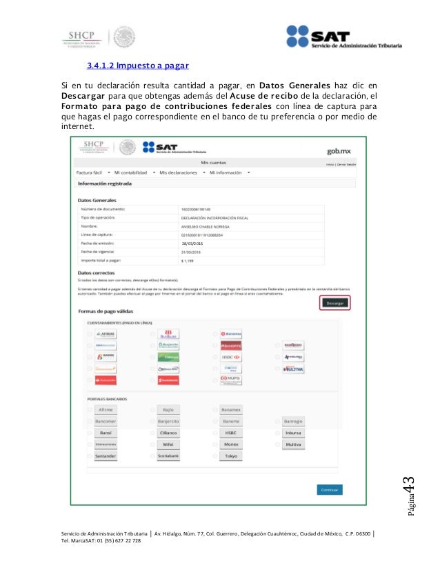 Guia regimen de incorporacion fiscal rif