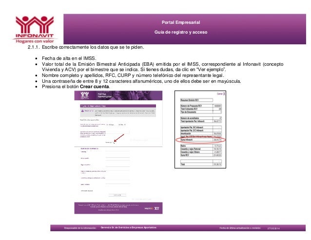 Guia registro infonavit