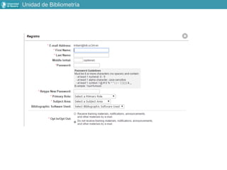 22
22
Unidad de Bibliometría