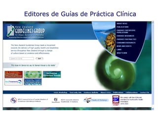 Editores de Guías de Práctica Clínica 