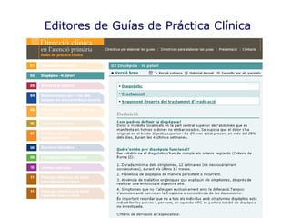 Editores de Guías de Práctica Clínica 