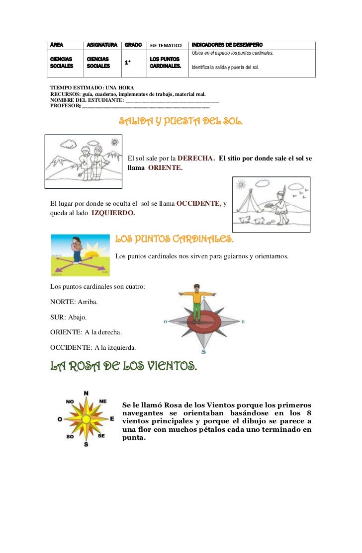 Guias de ciencias sociales. grado primero.