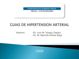 Autores: -Dr. Luis M. Vargas Zapata
-Dr. W. Marcelo Olmos Bayá
2009
 