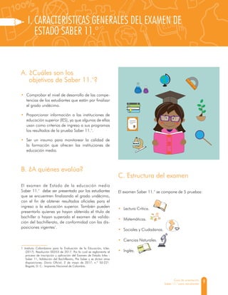 Guia de lineamientos para estudiantes del examen de estado saber 11 | PDF