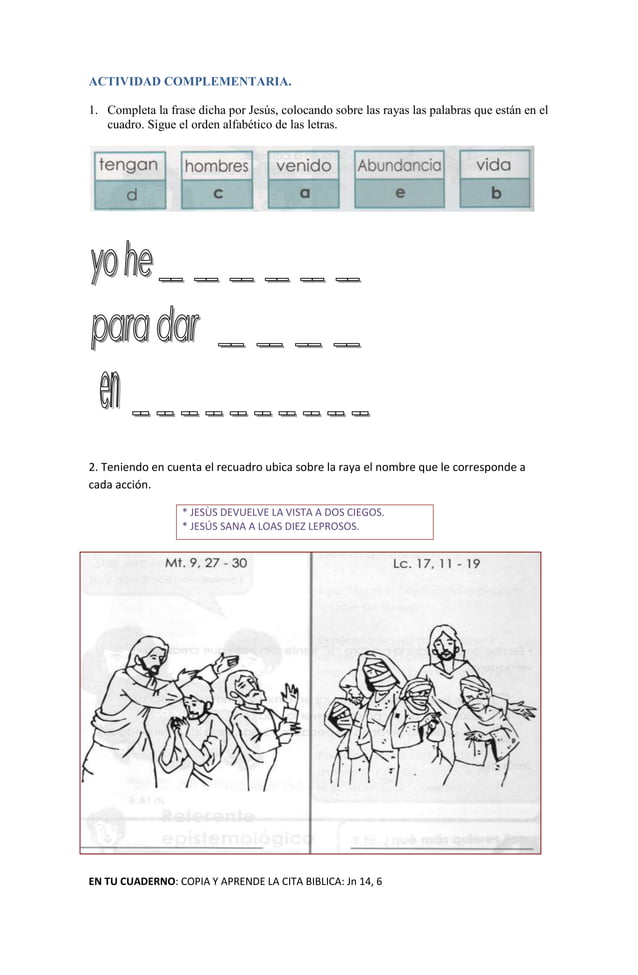 Guias de religion grado primero.