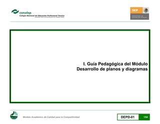 I. Guía Pedagógica del Módulo
                                               Desarrollo de planos y diagramas




Modelo Académico de Calidad para la Competitividad                DEPD-01    1/64
 