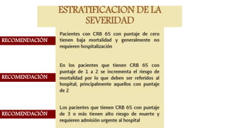 ESTRATIFICACION DE LA
SEVERIDAD
RECOMENDACIÓN
RECOMENDACIÓN
RECOMENDACIÓN
 