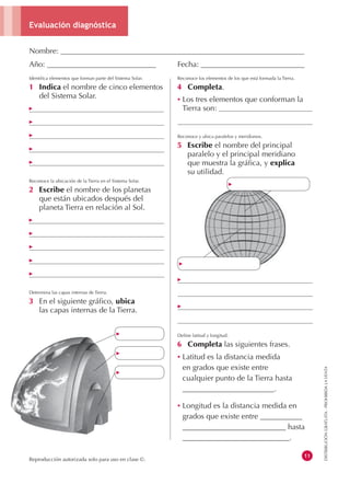 Nombre:
Año:                                                      Fecha:
Identiﬁca elementos que forman parte del Sistema ...