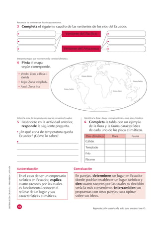 Reconoce las vertientes de los ríos ecuatorianos.

                                             3 Completa el siguiente cu...