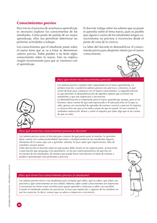 Conocimientos previos
                                             Para iniciar el proceso de enseñanza-aprendizaje       ...