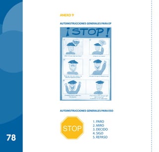 78
ANEXO 9
AUTOINSTRUCCIONES GENERALES PARA EP
AUTOINSTRUCCIONES GENERALES PARA ESO
1. PARO
2. MIRO
3. DECIDO
4. SIGO
5. REPASO
 