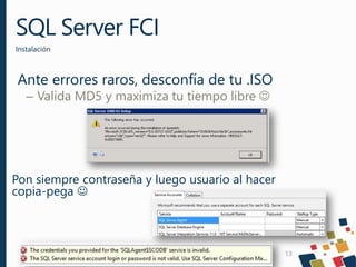 Guias y recomendaciones para instalar y configurar clusters de sql ...