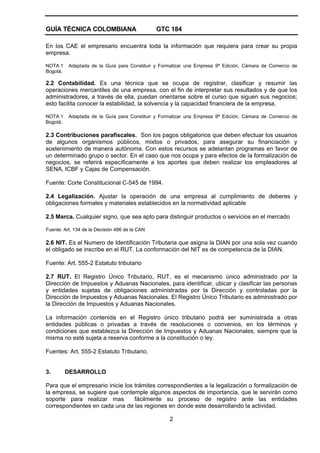 Guia tecnica colombiana formalizacion empresarial