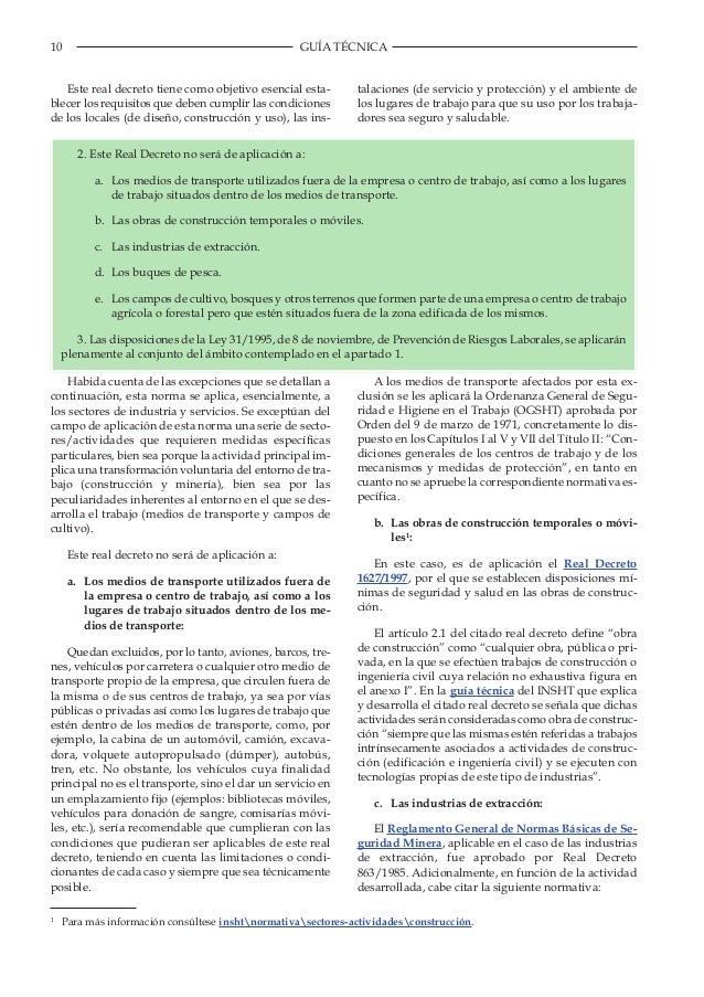 Guía técnica para la evaluación y prevención de los Guía técnica para la evaluación y prevención de los