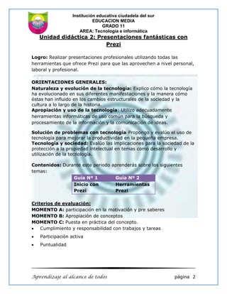 Guia tecnología e informática grado once segundo periodo | PDF