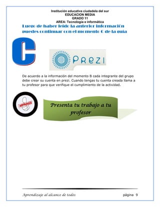 Guia tecnología e informática grado once segundo periodo | PDF