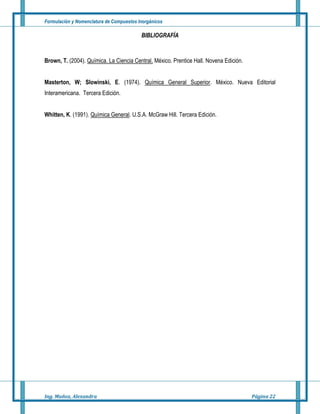 Guia teorica unidad i, ii parte nomenclatura | PDF | Descarga Gratuita