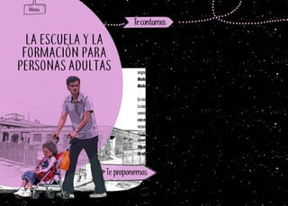 28
Menu
Teproponemos
LA ESCUELA Y LA
FORMACIÓN PARA
PERSONAS ADULTAS
EnEuskadilaescolarizaciónesobligatoriaygratuitadesdelos6alos16años.Fueradeesas
edadeshaytambiéndiferentesopcionesquenotienencosteeconómicoparalasfamilias.Existen
trestiposdemodeloslingüísticos:
ModeloA:Todaslasasignaturasseimpartenencastellano,exceptoeuskera,queesuna
asignaturamás.
ModeloB:Algunasasignaturasseimpartenencastellanoyotraseneuskera.
ModeloD:Todaslasasignaturasseimparteneneuskerayelcastellanoesunaasignaturamás.
Enningúncentroeducativoesobligatorialaenseñanzadelareligión.
Laescuelaesmuchomásqueunlugardondeaprender.Esunespacioparaconstruirla
convivenciaenladiversidad.AsílosienteJaione,queponeenvalorquesushijas“hancrecido
conesadiversidad,formapartedesuvida,hannaturalizadoladiversidad”. Otros
recursosformativosdenuestromunicipio,comolaEPA(EducacióndePersonasAdultas),juegan
unrolsimilaralfacilitarlacreaciónderedes,cómonoscompartelaprofesoradeEPA:“EPAes
convivencia,vienenpersonasdedistintasnacionalidades.Amedidaquepasaeltiempo
haymuchamásrelaciónentreellos,seayudan,sesaludan.Amímepareceque,además
deeducaryenseñarelidioma,estamosayudandoalaconvivencia”.
Sitieneshijosohijas,cuandoteinstalesenAgurain,acudeloantes
posibleaunodeloscentroseducativosdelalocalidadparasolicitar
información.
Tecontamos
 