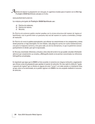 GuÍa Prepa UNAM 2020