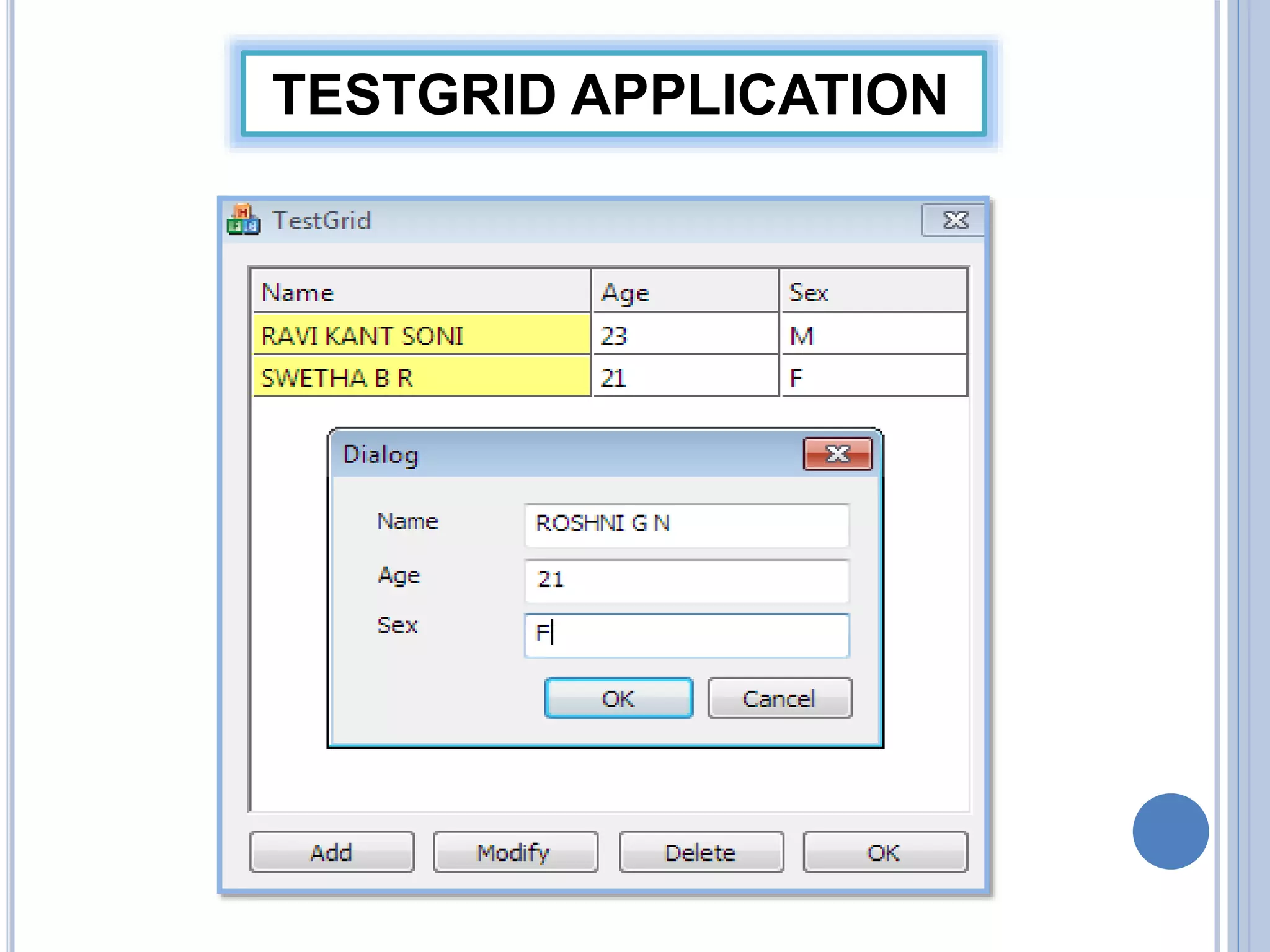 TESTGRID APPLICATION

 