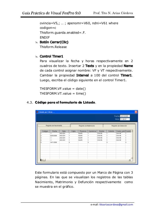 Comandos De Visual Foxpro 6.0