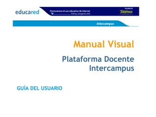 Manual Visual Plataforma Docente Intercampus GUÍA DEL USUARIO 